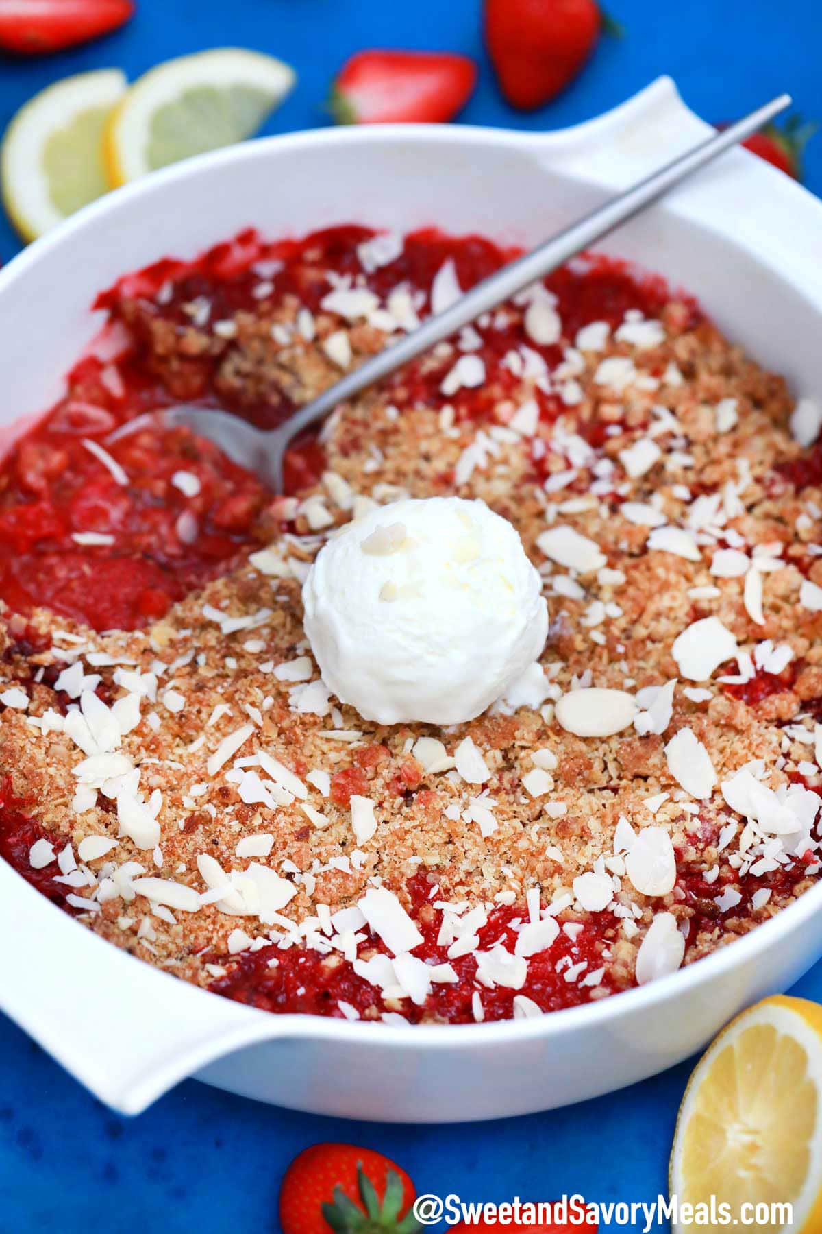 Strawberry Crisp Recipe Video Sweet And Savory Meals