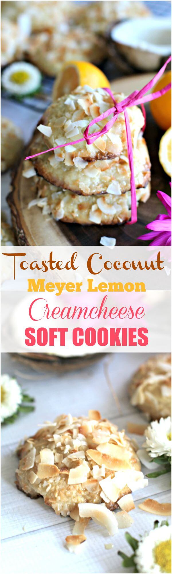 Meyer Lemon Cheesecake Coconut Cookies - Sweet and Savory ...