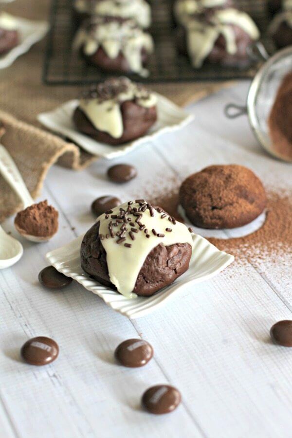 Chocolate Truffle Cookies with Sea Salt