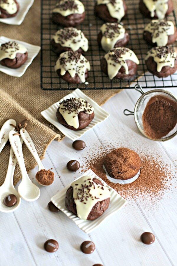 Chocolate Truffle Cookies with Sea Salt