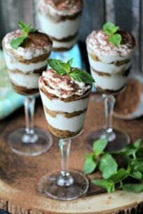 Coconut Cream Tiramisu Individual Trifles are healthier version of the Tiramisu Cake. These are dairy free, made with honey, and are the perfect summer dessert.