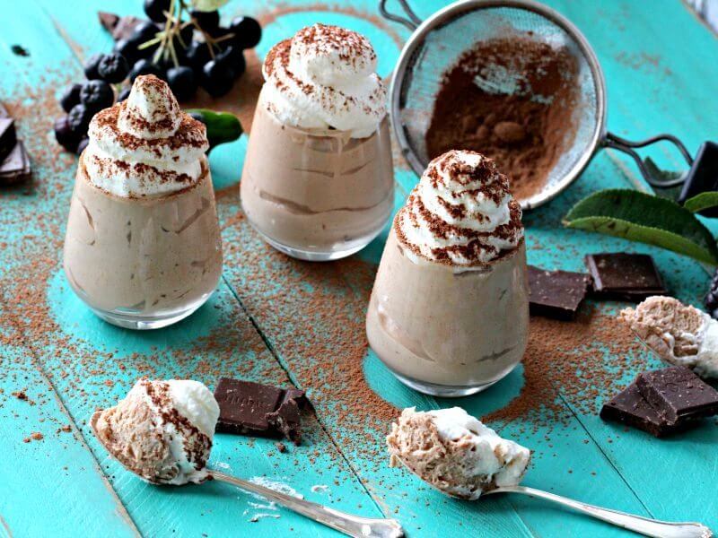 Milk chocolate mousse shots