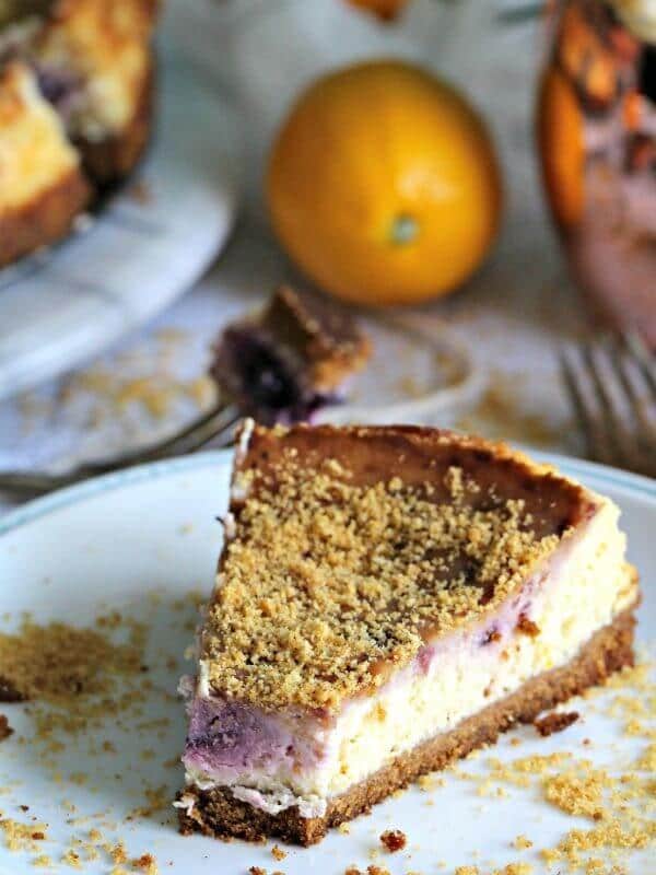 Meyer Lemon Blueberry Cheesecake