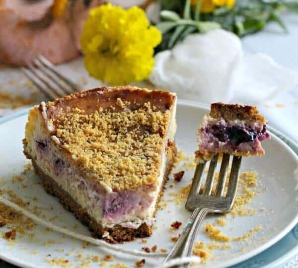 Meyer Lemon Blueberry Cheesecake