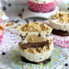 No Bake Peanut Butter Cookie Dough Cups are easy to make and full of peanut butter flavor.