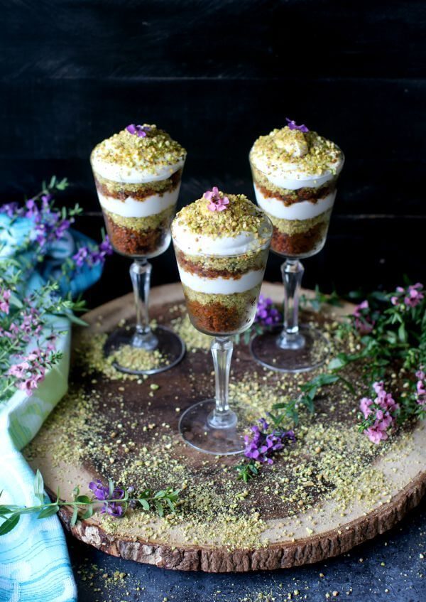 Vegan Carrot Halwa Pistachio Trifle