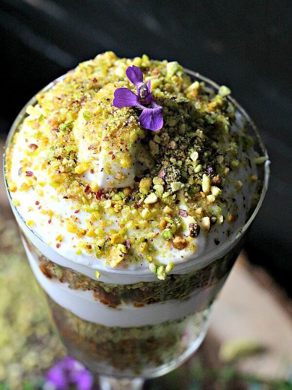 Vegan Carrot Halwa Pistachio Trifle