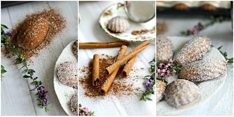 Homemade pumpkin madeleines with cinnamon 