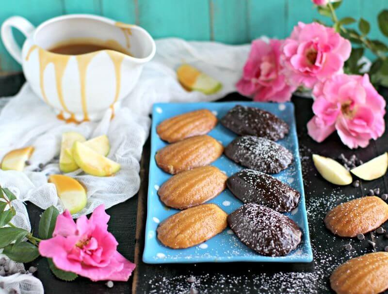 Salted Caramel Apple Madeleines