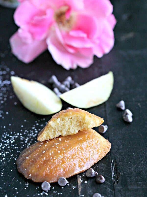 Salted Caramel Apple Madeleines