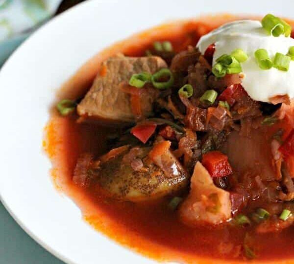 Roasted Red Beet Bean Soup Ukrainian Borscht