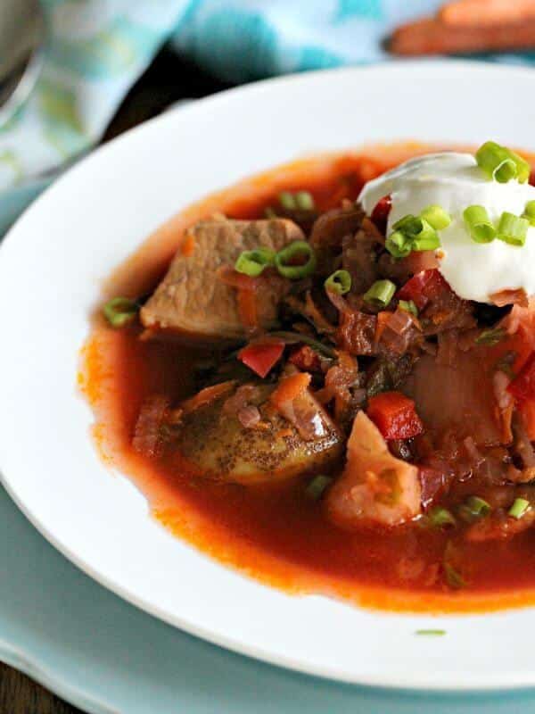 Roasted Red Beet Bean Soup Ukrainian Borscht