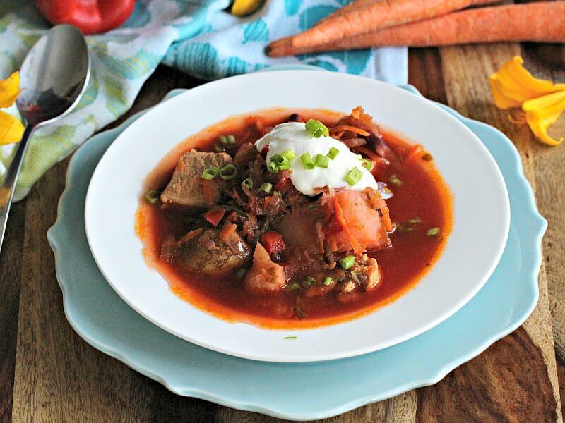 Roasted Red Beet Bean Soup Ukrainian Borscht