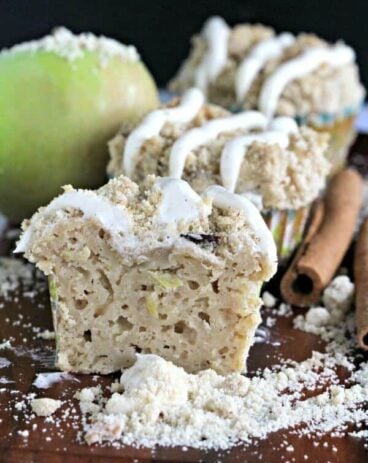 Apple Bacon Muffins with Cinnamon Frosting