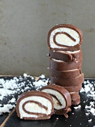 No Bake Almond Joy Roll