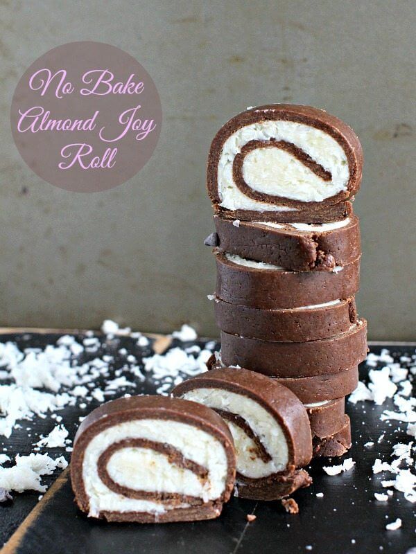 No Bake Almond Joy Roll