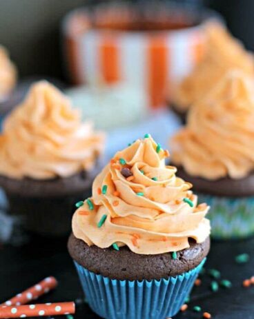 Pumpkin Brownie Cupcake