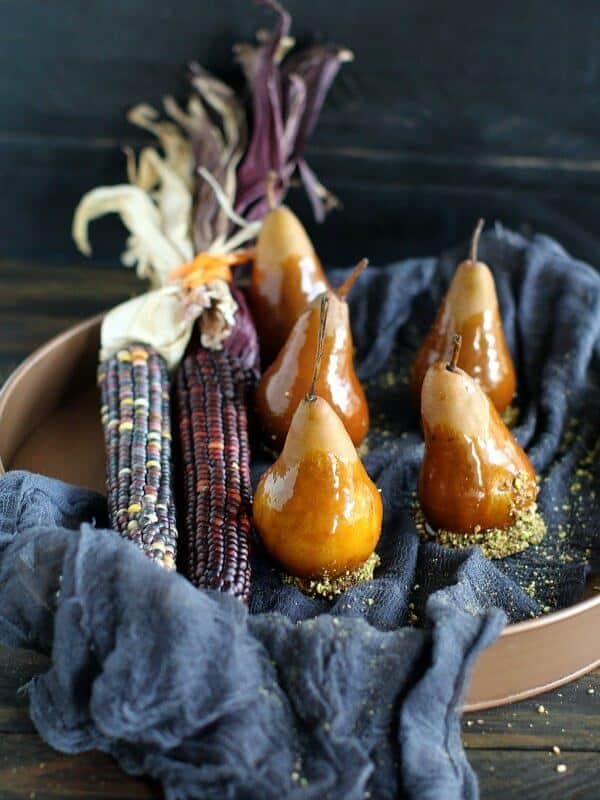 Caramel Dipped Bosc Pears - Sweet and Savory Meals