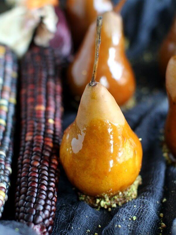 Caramel Dipped Bosc Pears