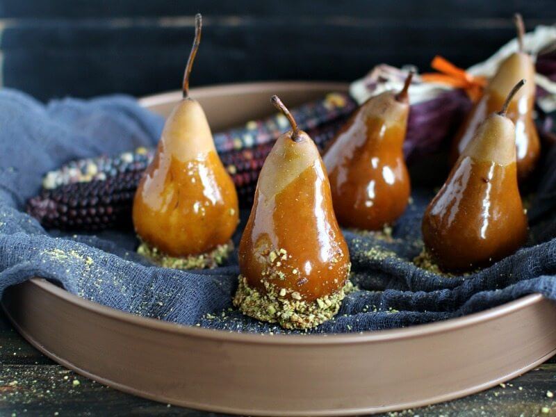 Caramel Dipped Bosc Pears