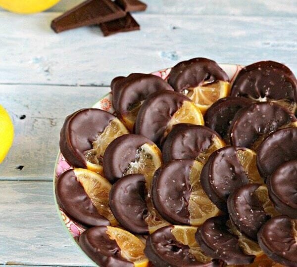 Chocolate Dipped Candied Lemon