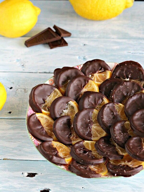 Chocolate Dipped Candied Lemon