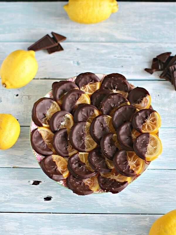 Chocolate Dipped Candied lemon
