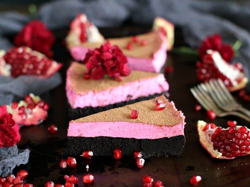 Pomegranate Mousse Brownies