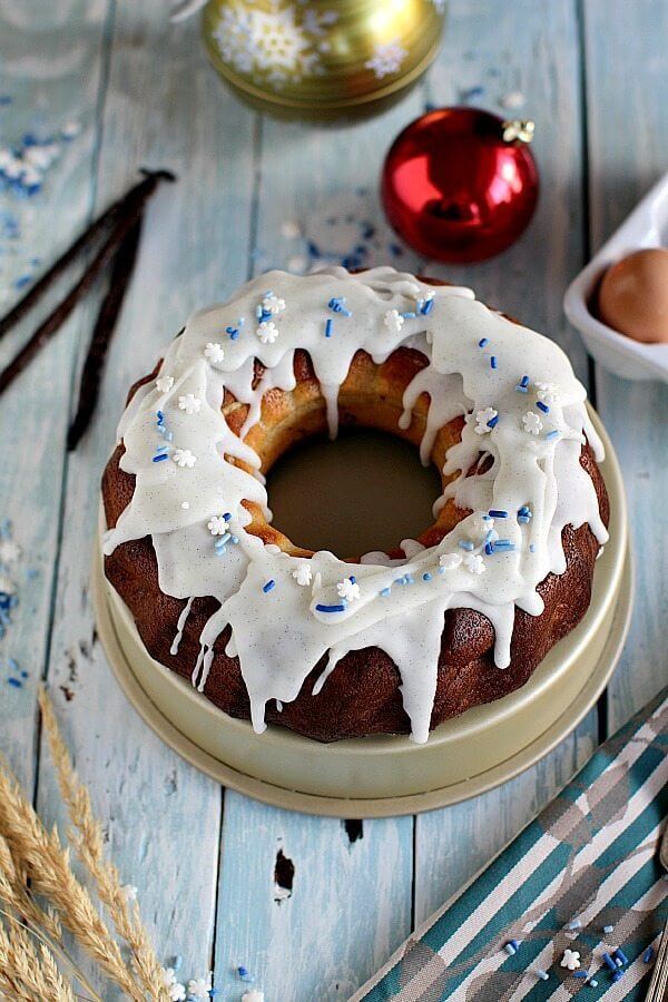 Vanilla French Custard Bundt Cake is a smooth, silky and festive dessert with delicious vanilla notes and a perfect soft and tender custard texture. This is the perfect holiday dessert!