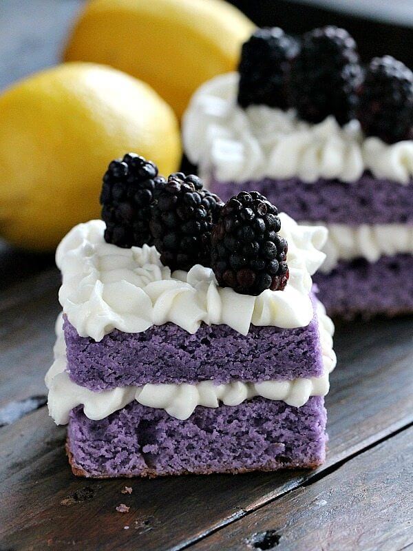 49 Cute Cake Ideas For Your Next Celebration : Purple Cake with gold accent