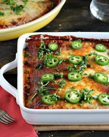 BBQ Chicken Enchiladas with Mushrooms