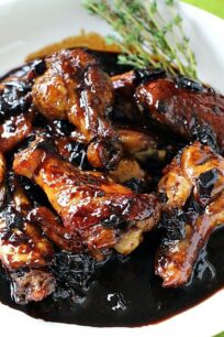 sticky red wine glazed wings white wine sangria