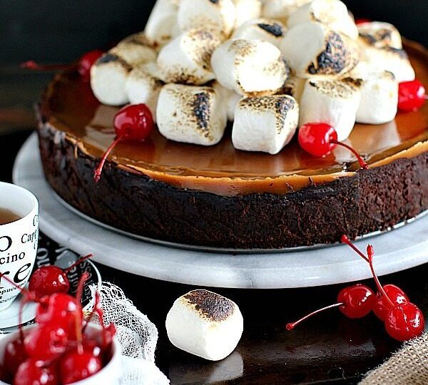 Marshmallow Chocolate Caramel Cheesecake