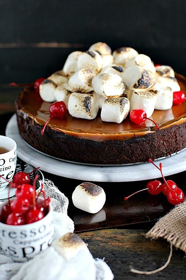 Marshmallow Chocolate Caramel Cheesecake