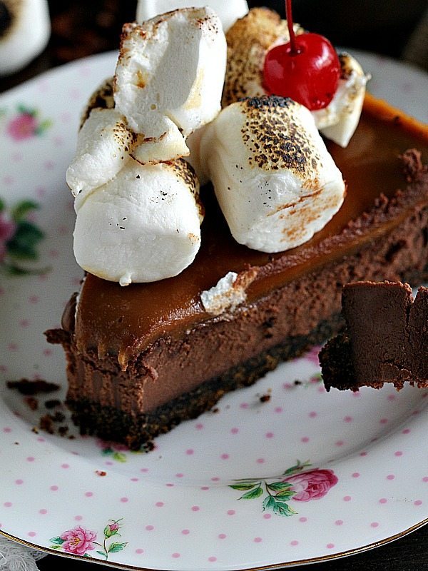 Marshmallow Chocolate Caramel Cheesecake