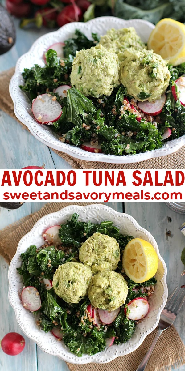 easy avocado tuna salad pin