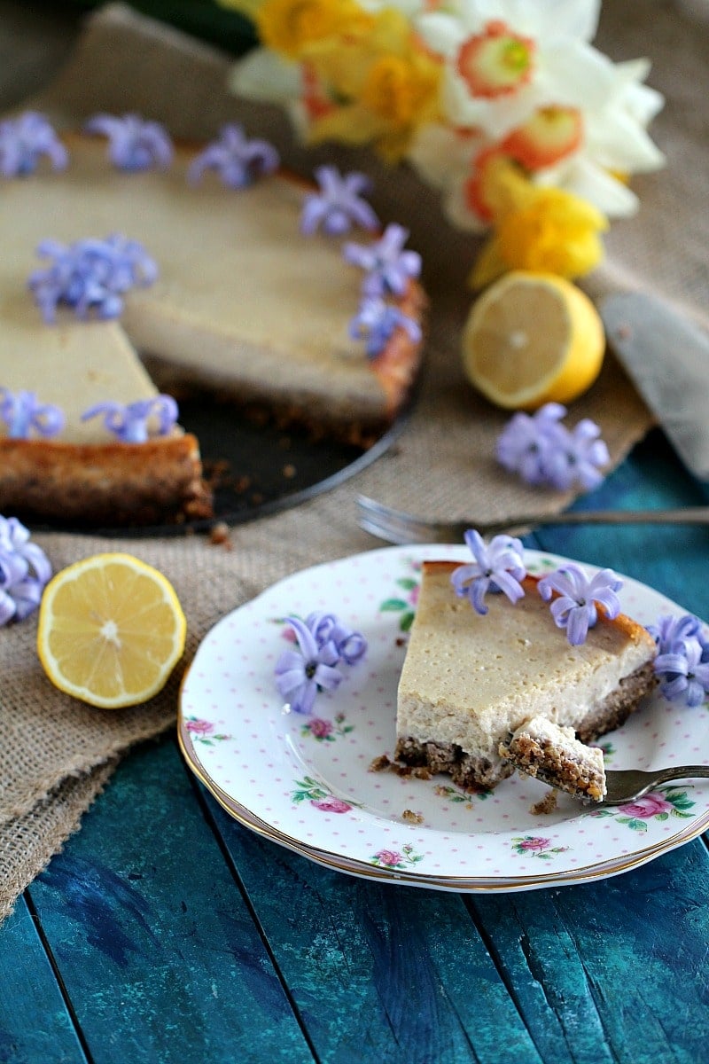 Easy Vegan Lemon Tofu Cheesecake