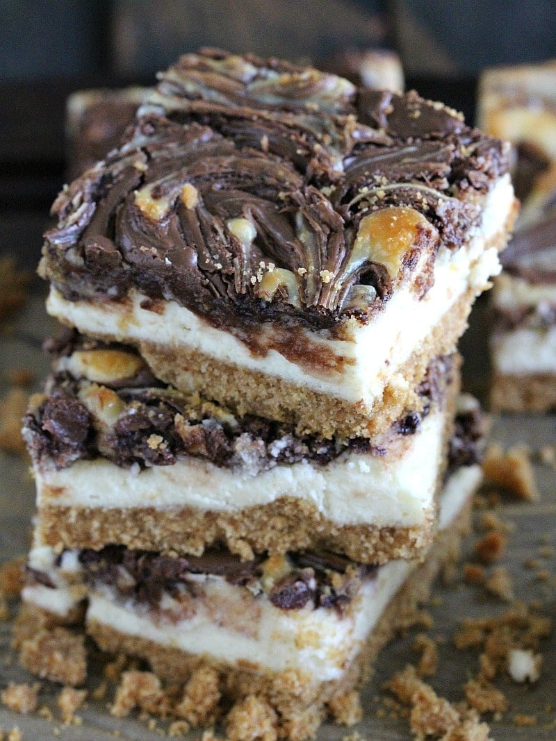 Chocolate cheesecake bars