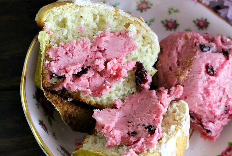 Vanilla Bean Muffins with Cherry Butter