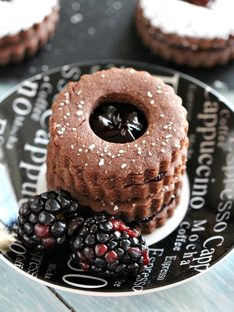 Chocolate Linzer Cookies