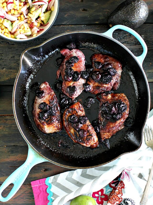 Cherry Sauce Pork Chops And Cherry Salsa Sweet And Savory Meals