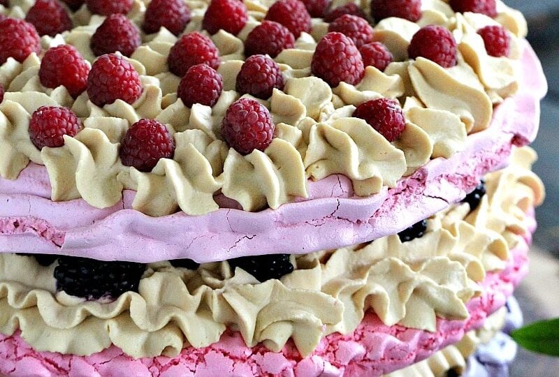 Ombre Meringue Cake