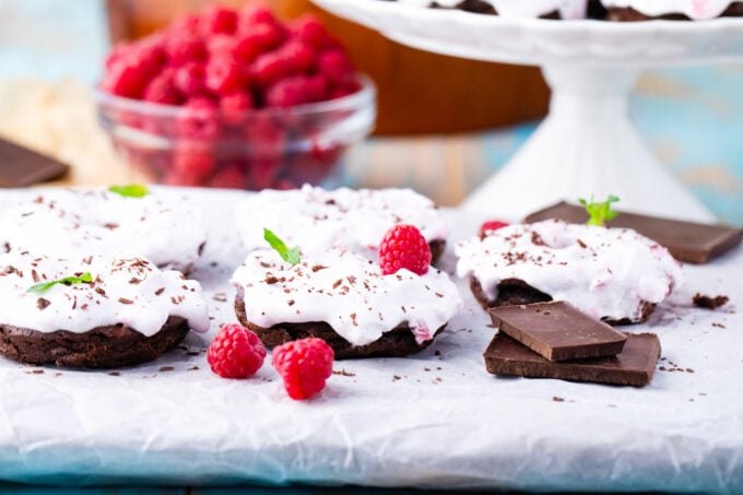 Gluten-free chocolate cake baked donuts.