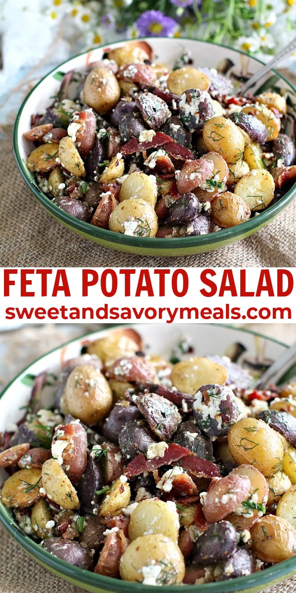 easy feta potato salad pin