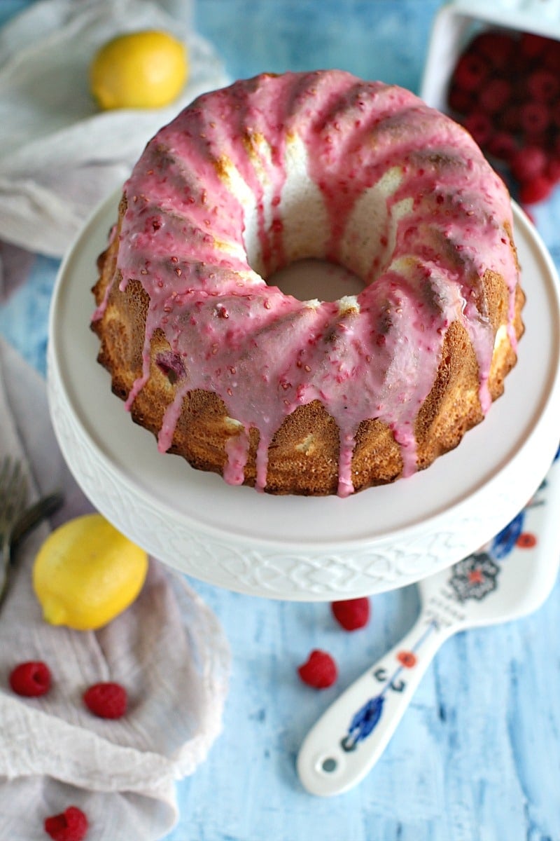 Raspberry Angel Food Cake [VIDEO] - Sweet and Savory Meals