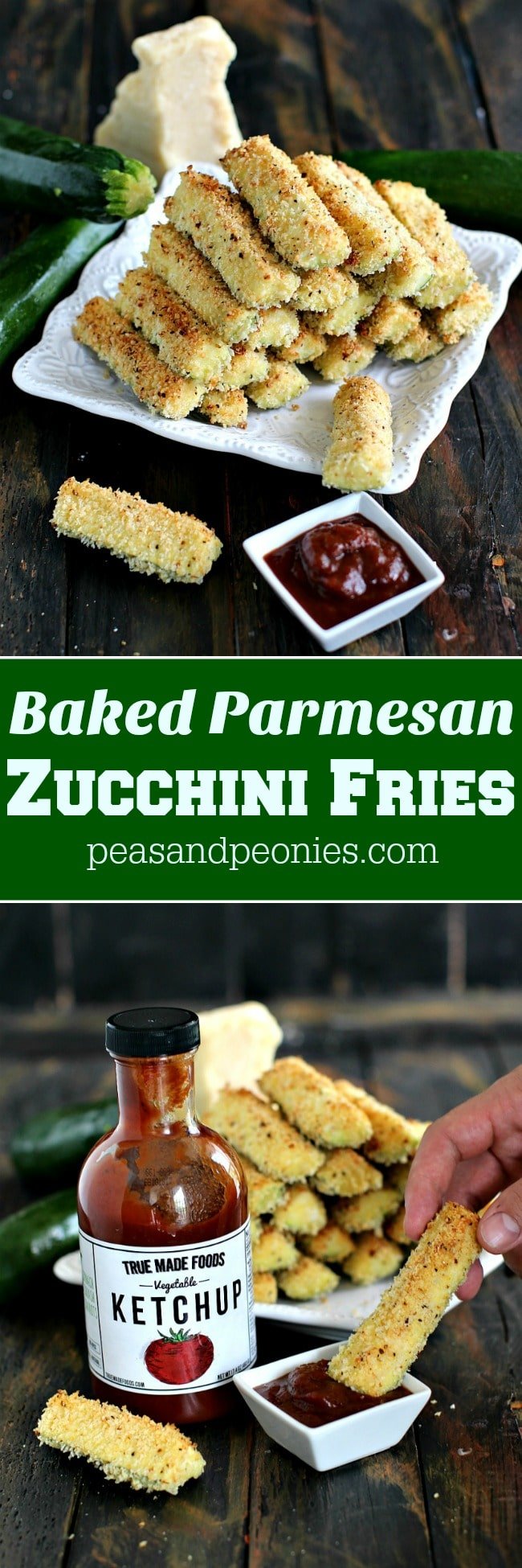 Baked Parmesan Zucchini Fries are crispy on the outside with a tender, delicious zucchini middle. Packing lots of flavor these make a healthier snack.