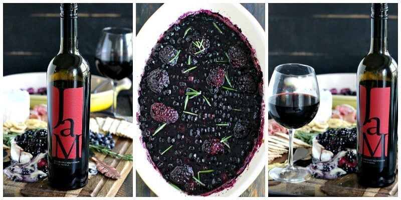 Baked Brie with coconut roasted berries.