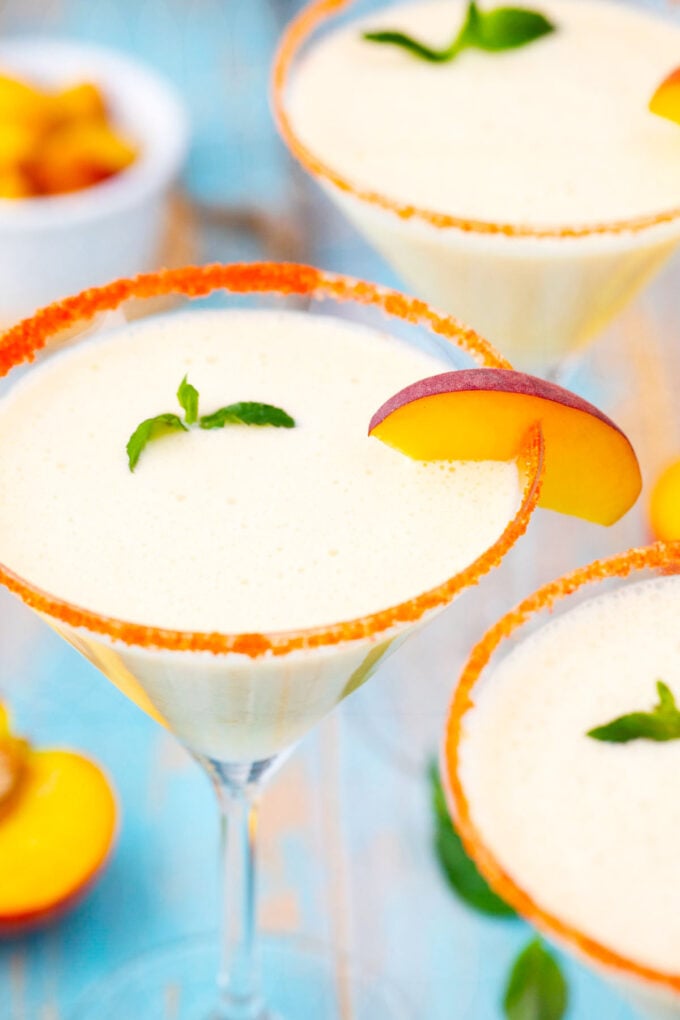Peaches and cream martini.