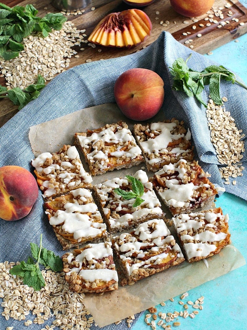 Gluten Free Peach Cobbler Bars