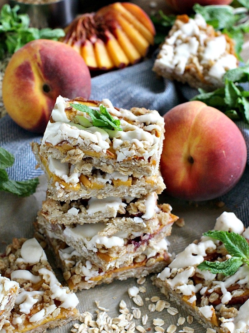 Gluten Free Peach Cobbler Bars